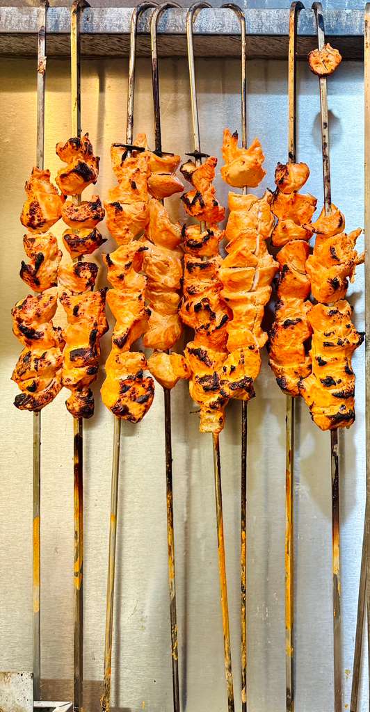 Chicken tikka skewers