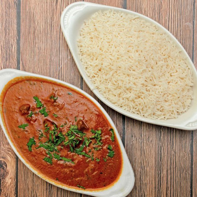Curry with basmati rice