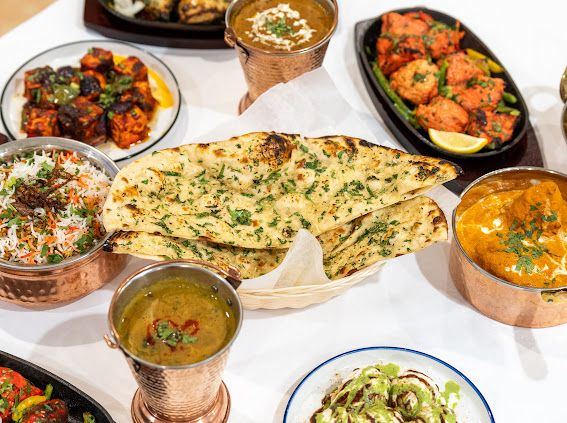 Indian food spread